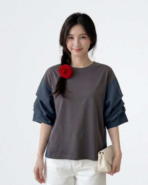 Áo Thun Nữ Tay Bèo Form Suông Nhẹ Nhàng Nữ Tính Dễ Phối Free Size ARI.TO.ZOU