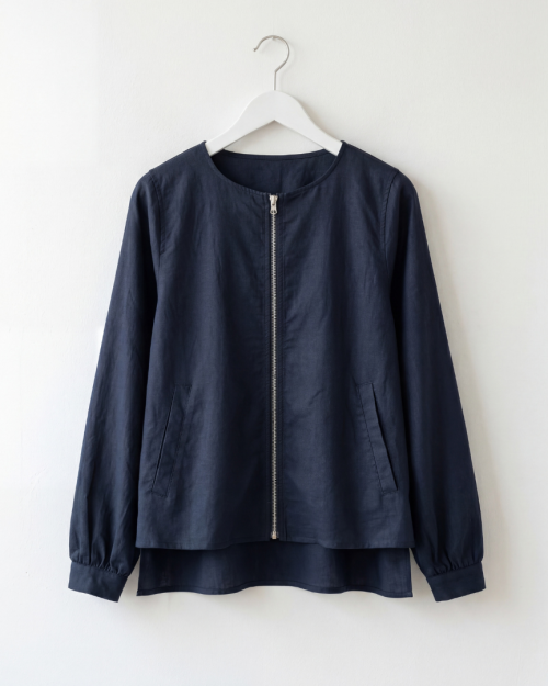 Áo Blouse Nữ Khóa Kéo Form Suông Phong Cách Nhật Bản ARI.TO.ZOU Mềm Mịn Cao Cấp