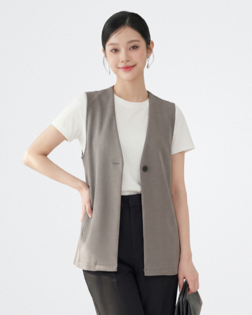 Áo Gile Nữ Cổ V Sát Nách Form Suông Thanh Lịch Free Size ARI.TO.ZOU