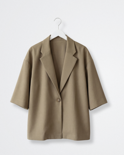 Áo Blazer Nữ Cộc Tay ARI.TO.ZOU Form Suông Hiện Đại Thời Trang Công Sở Free Size