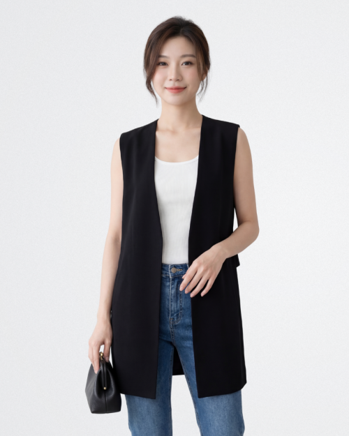 Áo Khoác Gile Vest Nữ ARI.TO.ZOU Sát Nách Thời Trang Công Sở Hiện Đại Free Size